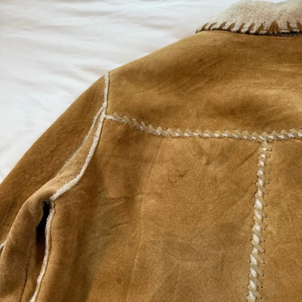 Vintage Y2K Wilsons Leather Pelle Studio Jacket Suede faux fur womens size small - Picture 8 of 16